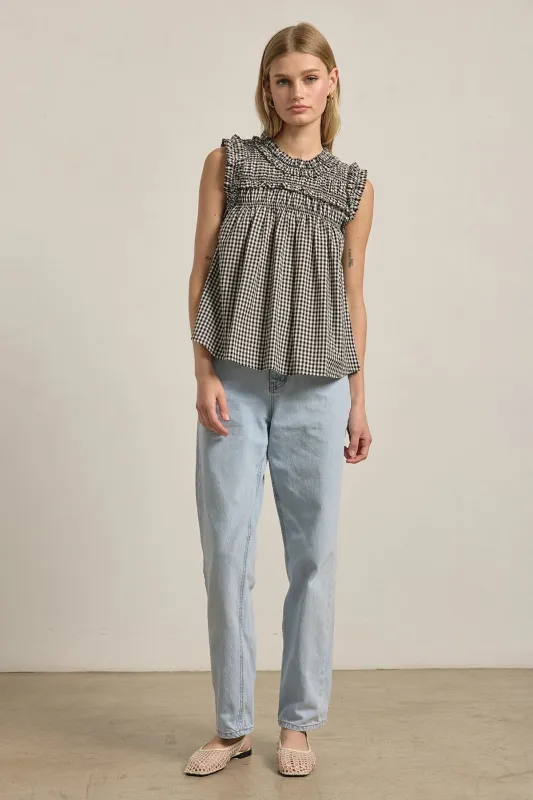Bowie Gingham Tank Top made by Raisonnel