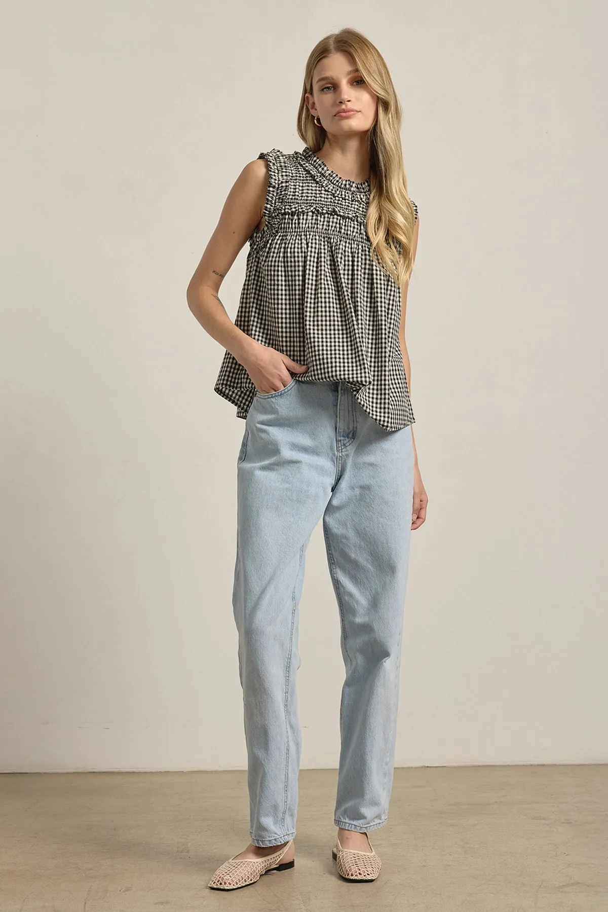 Bowie Gingham Tank Top sold by Madison Boutique product image thumbnail 2