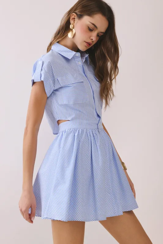 Ronson Cutout Shirt Dress made by TCEC