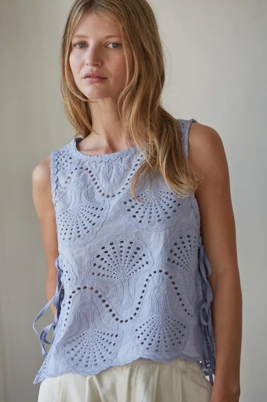 Lowen Eyelet Sleeveless Top made by By Together
