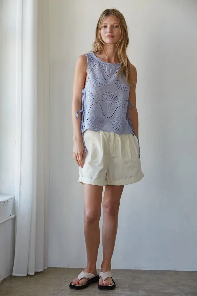 Lowen Eyelet Sleeveless Top sold by Madison Boutique product image thumbnail 4