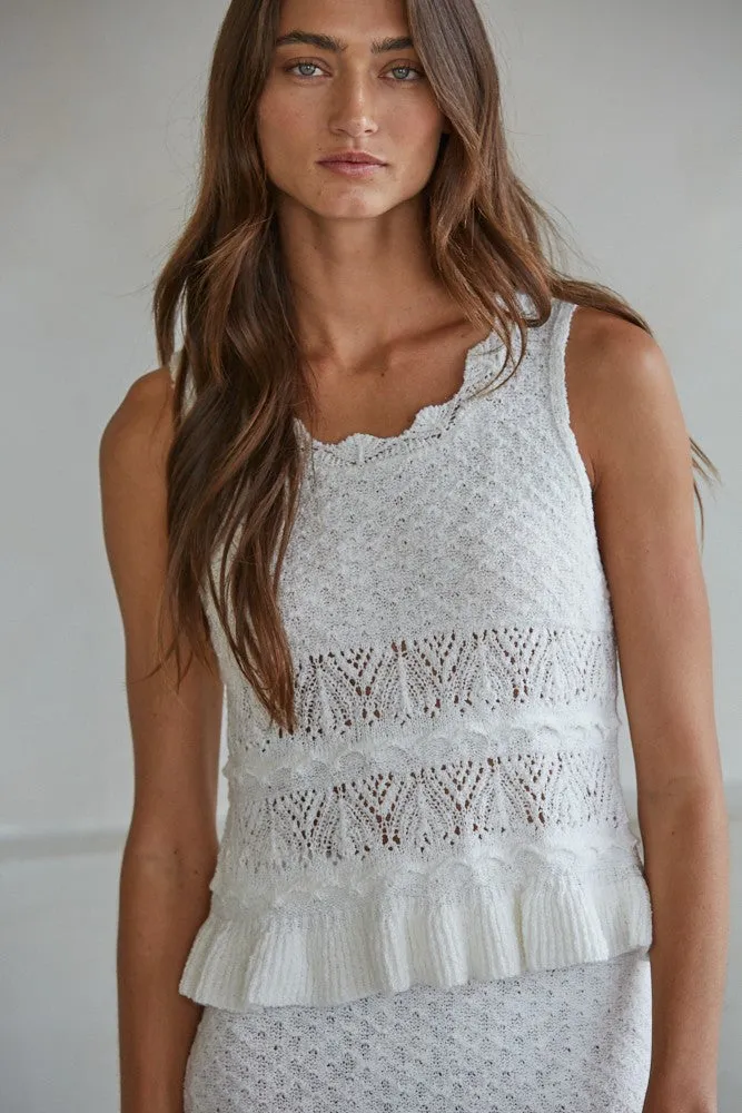 Sela Crochet Knit Tank sold by Madison Boutique product image thumbnail 2