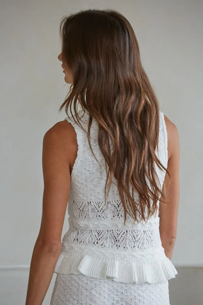 Sela Crochet Knit Tank sold by Madison Boutique product image thumbnail 3