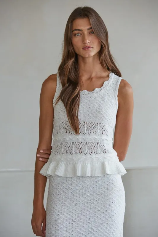 Sela Crochet Knit Tank made by By Together