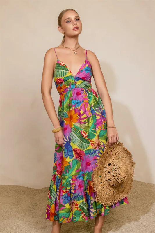 Viva Botanica Maxi Dress sold by Madison Boutique