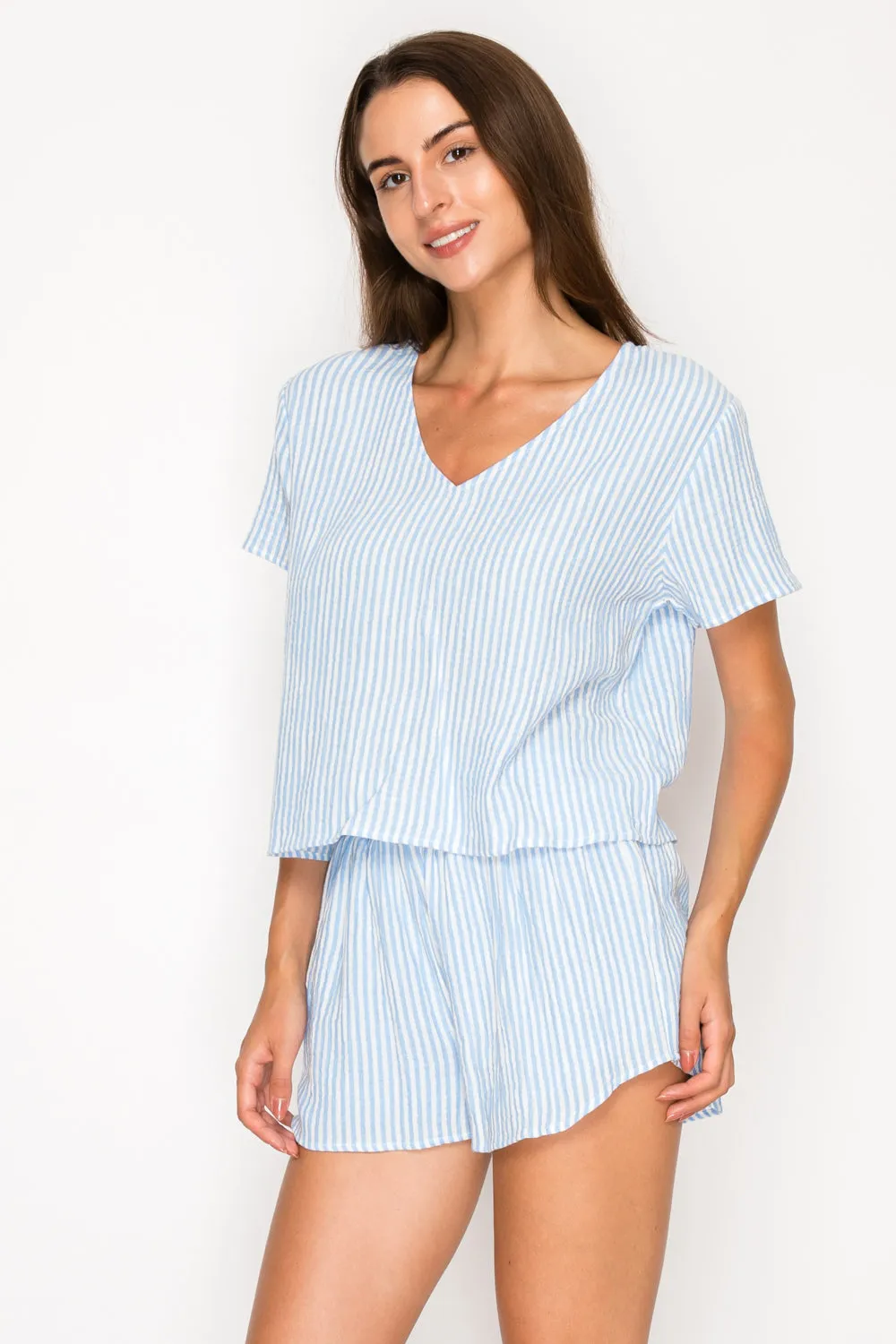 Striped Gauze Two Piece Set sold by Madison Boutique product image thumbnail 2