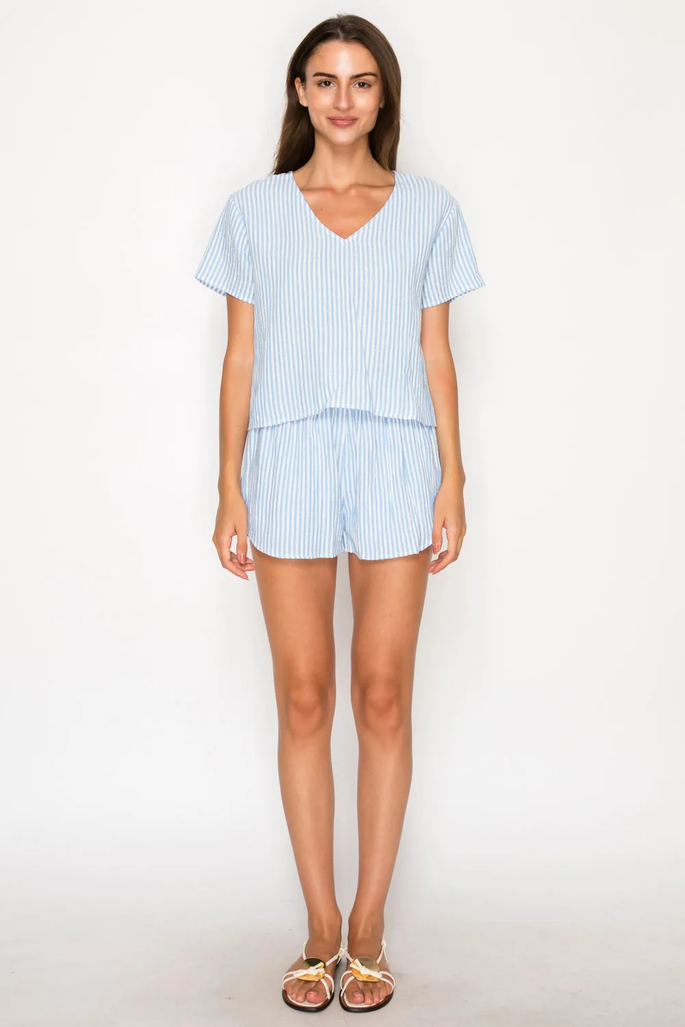 Striped Gauze Two Piece Set sold by Madison Boutique product image thumbnail 4