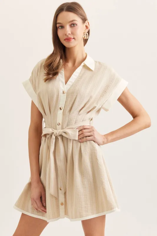 Darcey Buttoned Shirt Dress made by entro