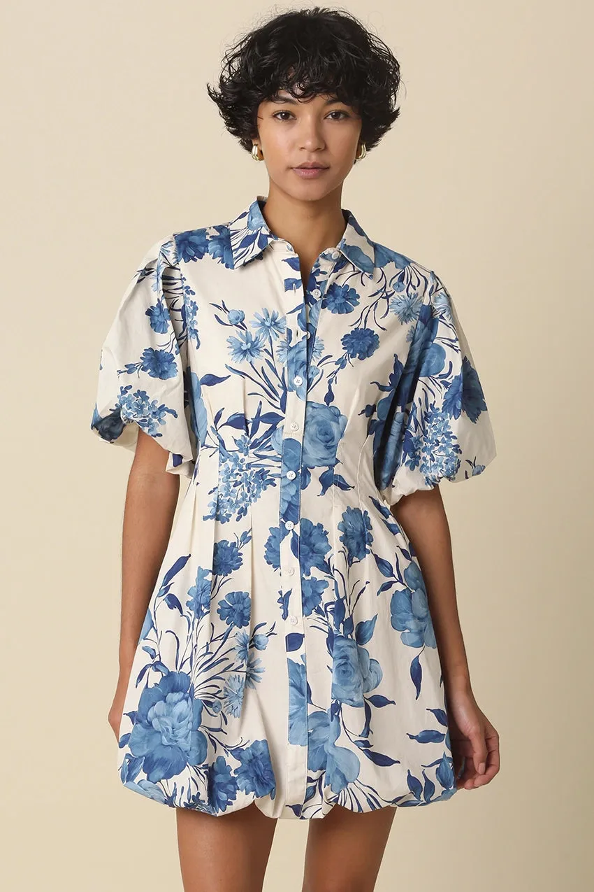 Geraldine Floral Bubble Hem Dress sold by Madison Boutique