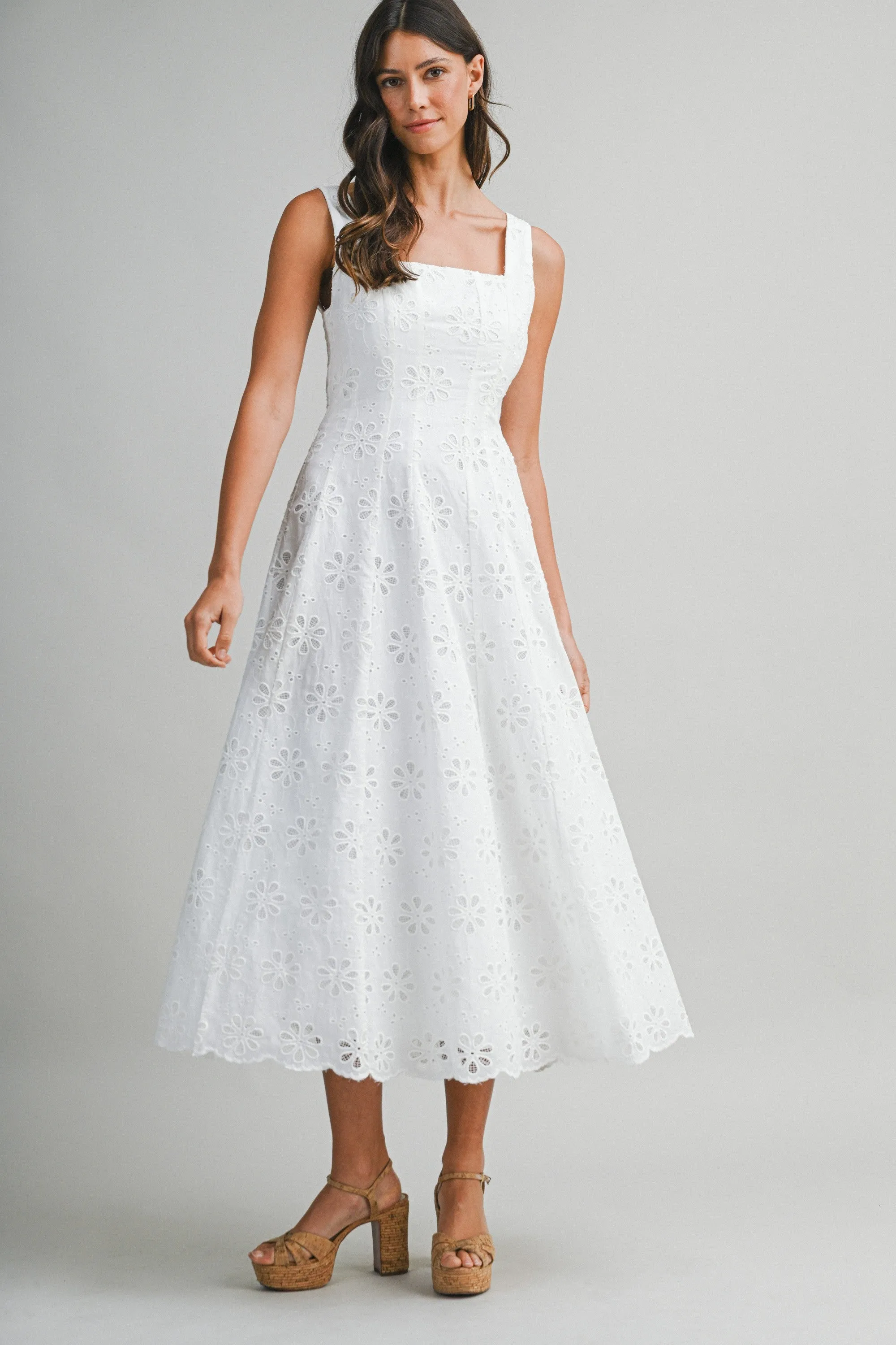 Brooke Eyelet Midi Dress sold by Madison Boutique product image thumbnail 5