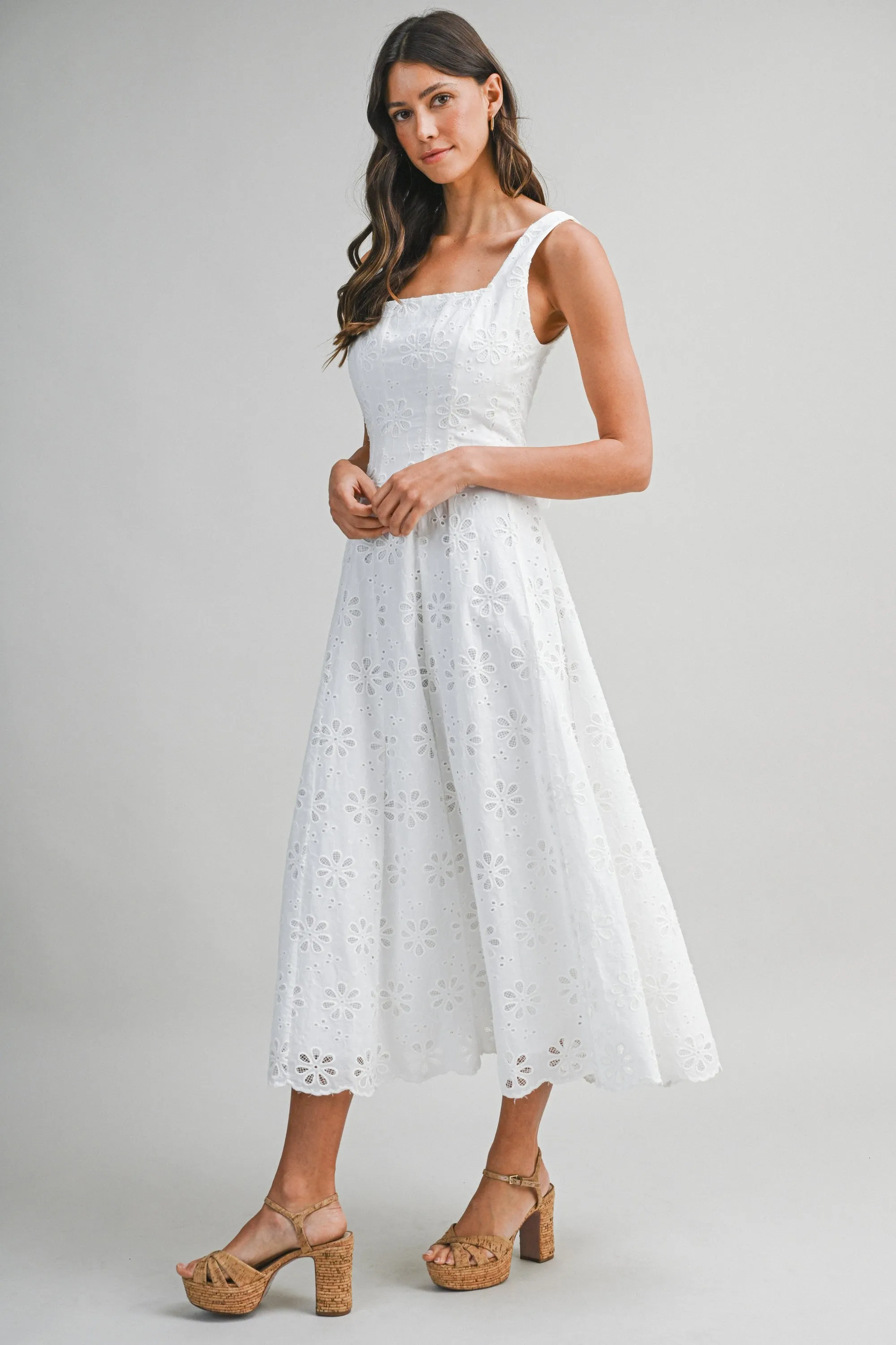 Brooke Eyelet Midi Dress sold by Madison Boutique product image thumbnail 3
