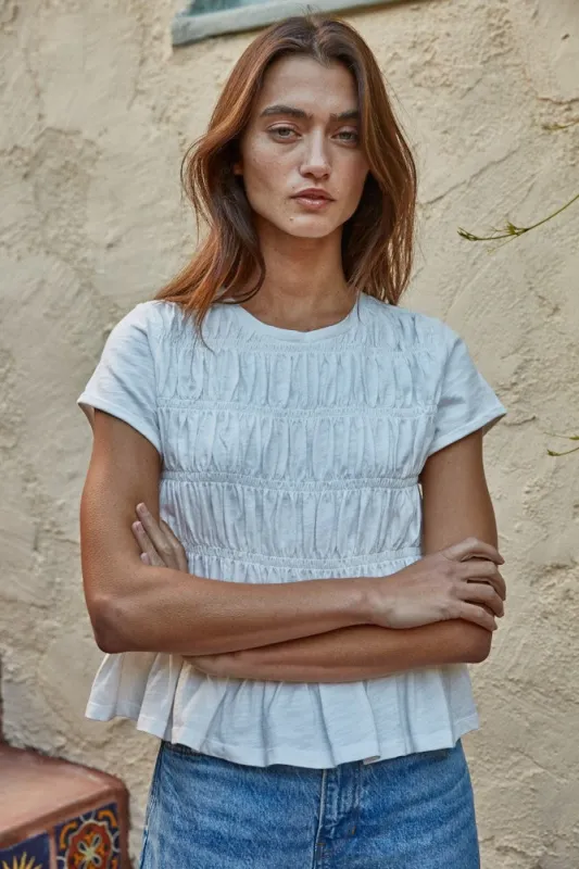 Tilda Smocked Cotton Tee made by By Together