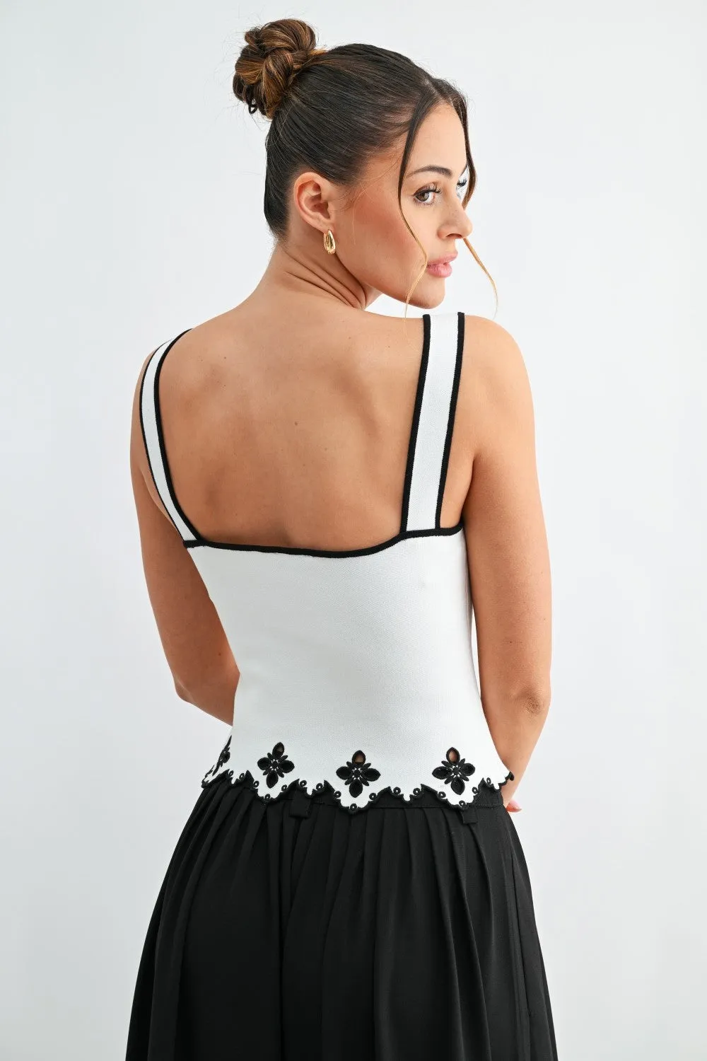 Shoshanna Scallop Knit Top sold by Madison Boutique product image thumbnail 3