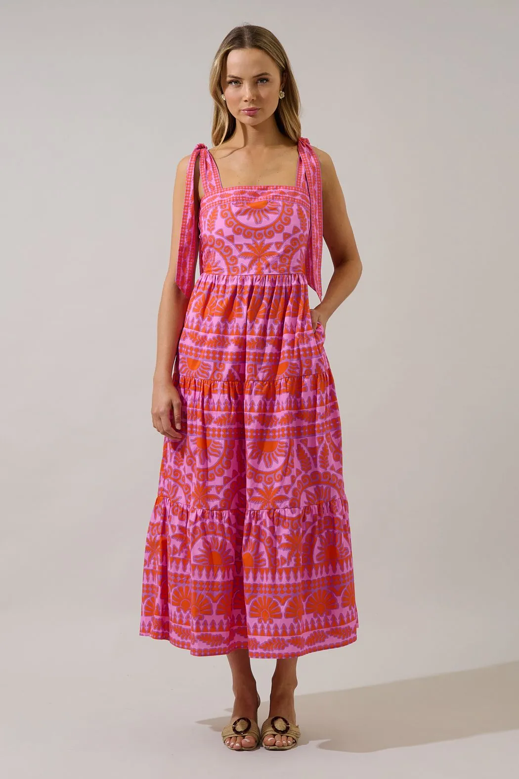 Sun Soaked Tiered Maxi Dress sold by Madison Boutique product image thumbnail 4