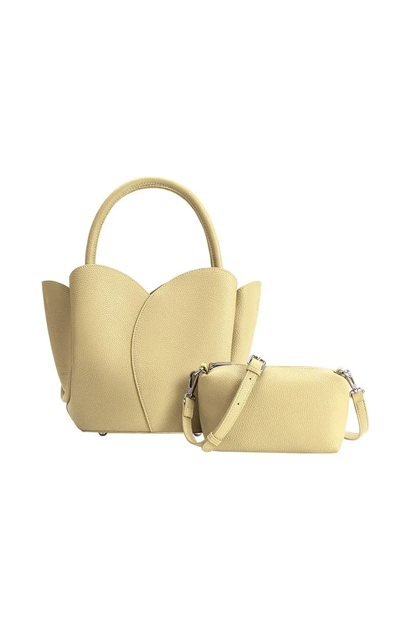 Tulip Top Handle Bag, Butter sold by Madison Boutique product image thumbnail 2