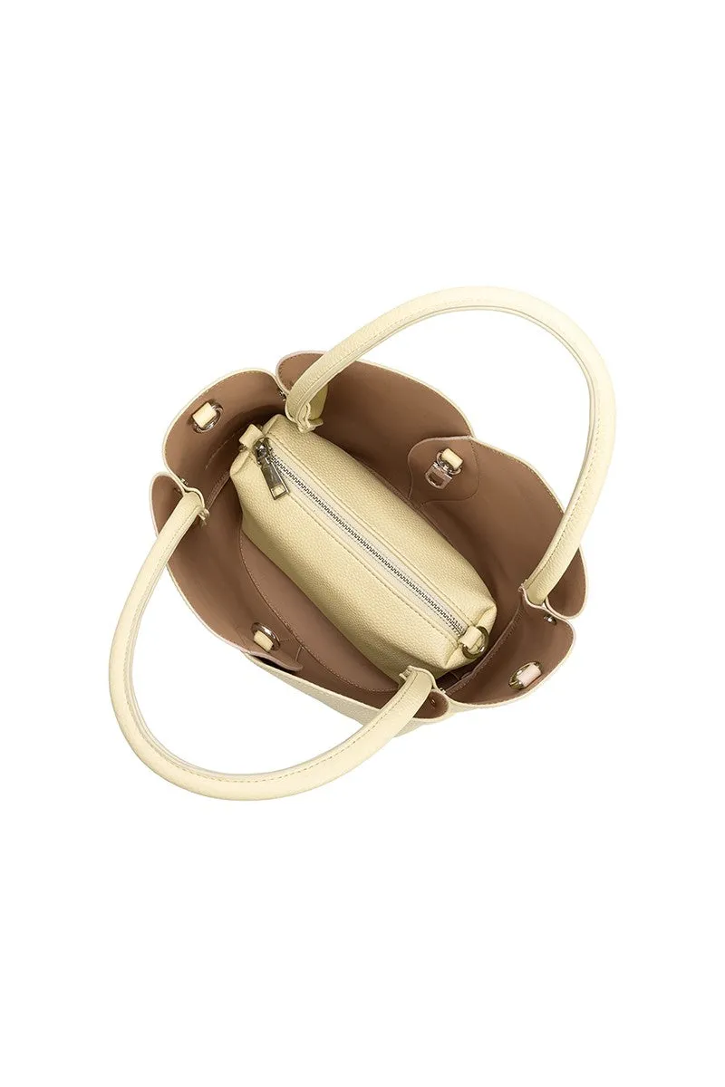 Tulip Top Handle Bag, Butter sold by Madison Boutique product image thumbnail 4