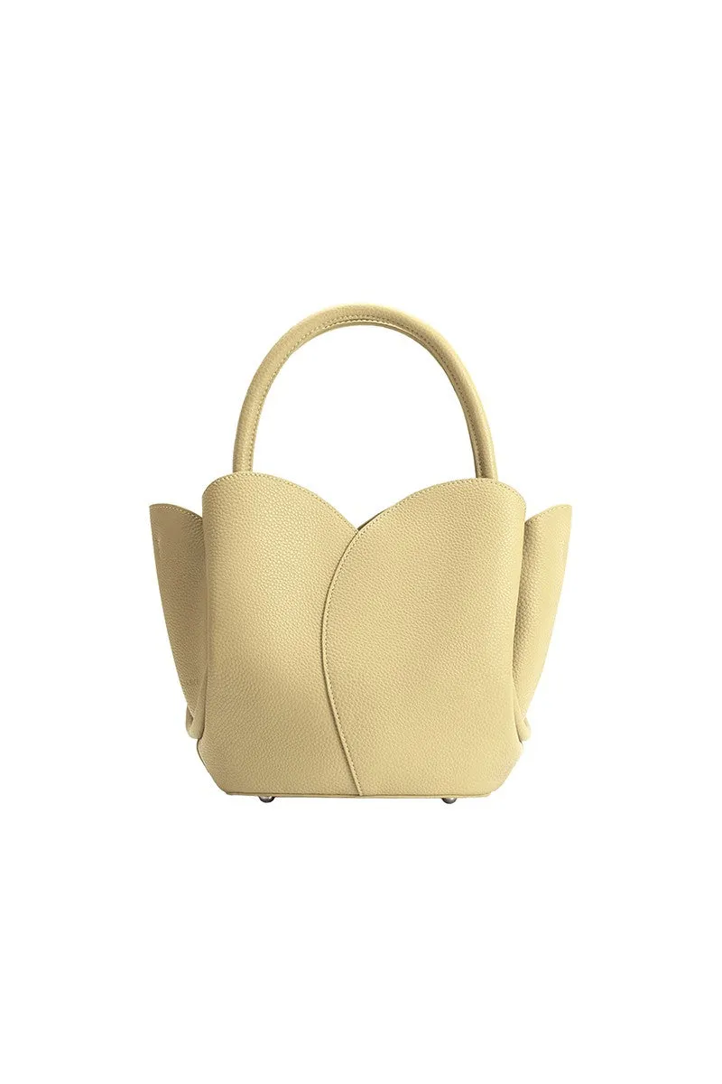 Tulip Top Handle Bag, Butter sold by Madison Boutique