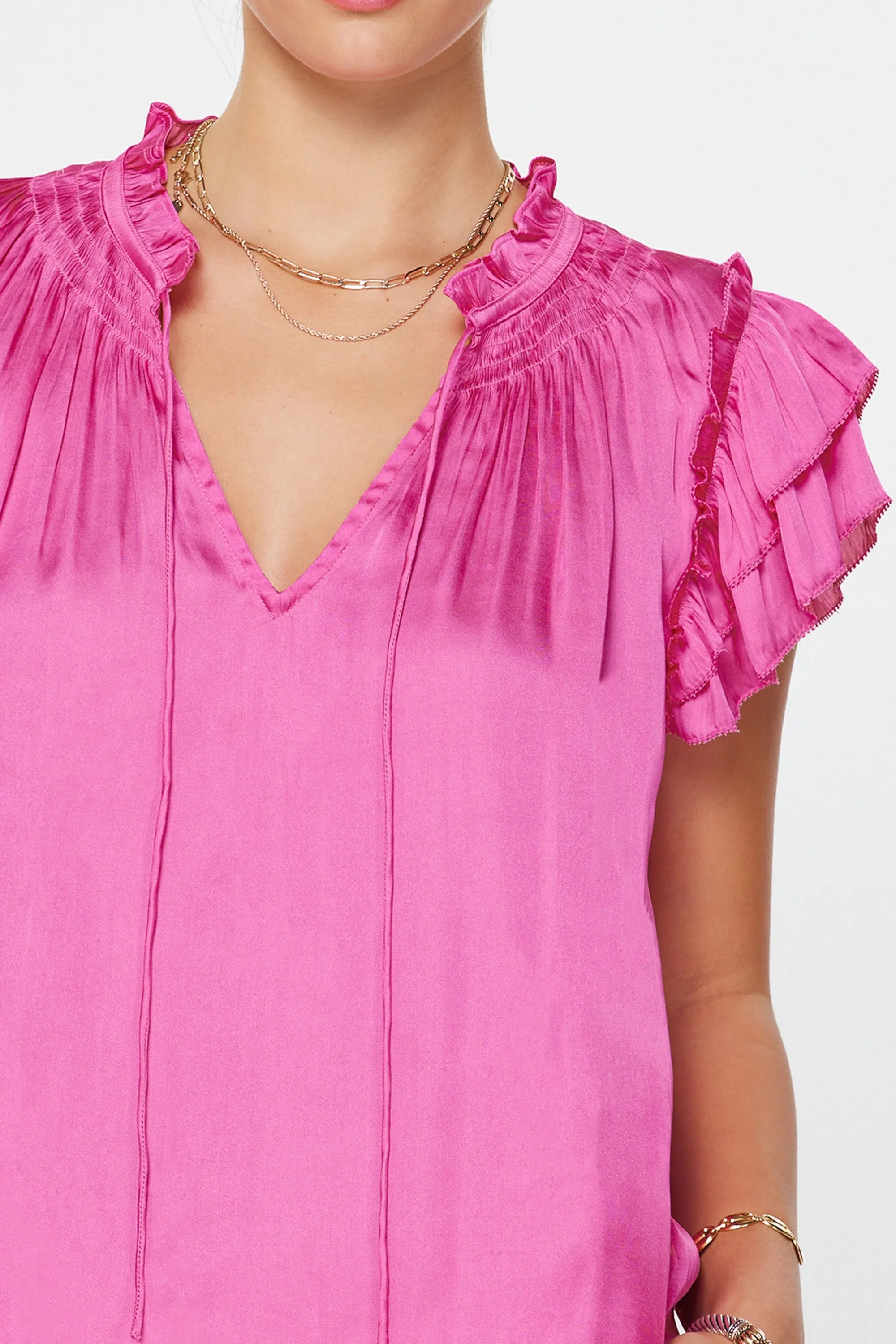 Janette Ruffle Sleeve Blouse sold by Madison Boutique product image thumbnail 2