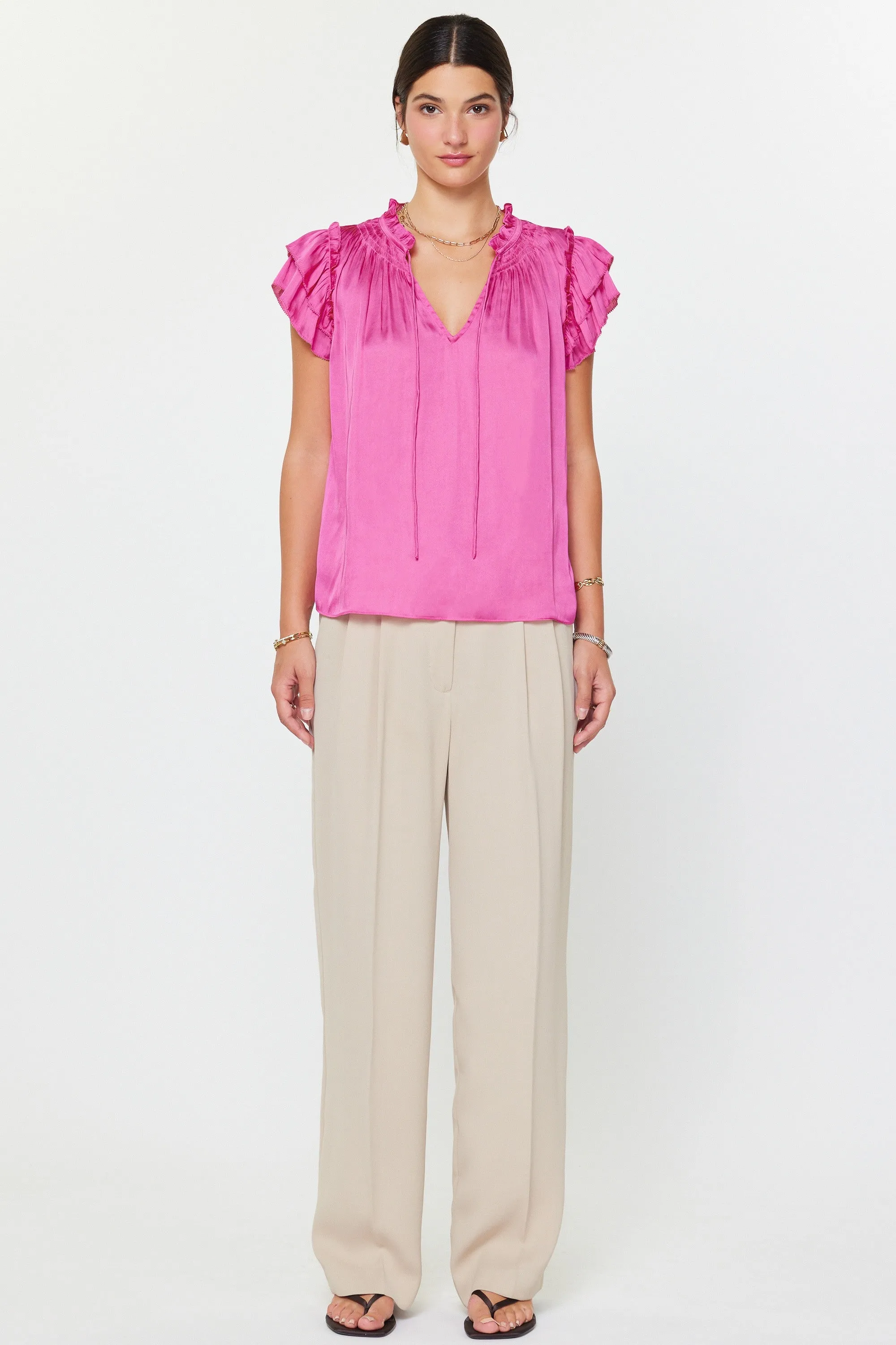 Janette Ruffle Sleeve Blouse sold by Madison Boutique product image thumbnail 5
