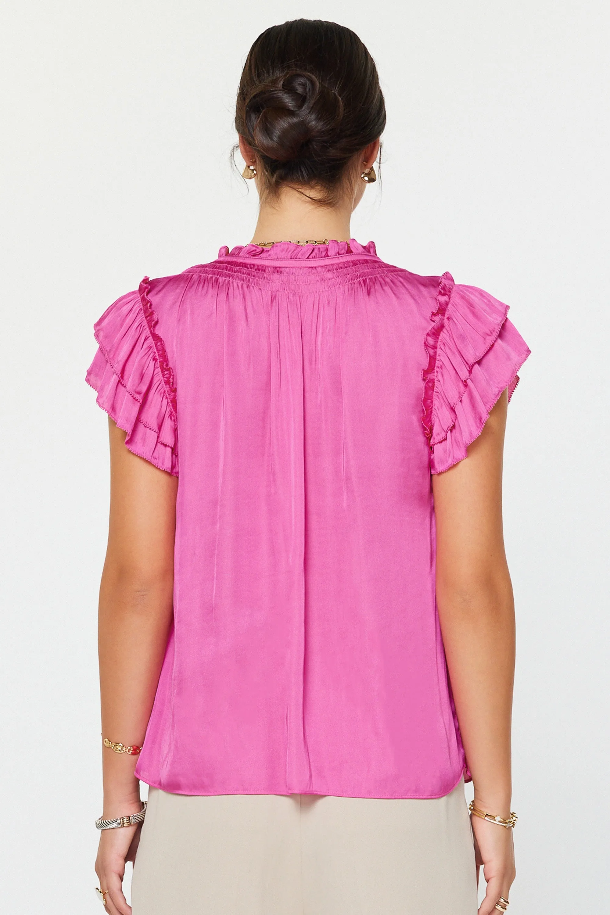 Janette Ruffle Sleeve Blouse sold by Madison Boutique product image thumbnail 4