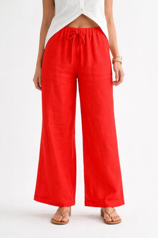 Bodie Linen Wide Leg Pants made by Madison Boutique