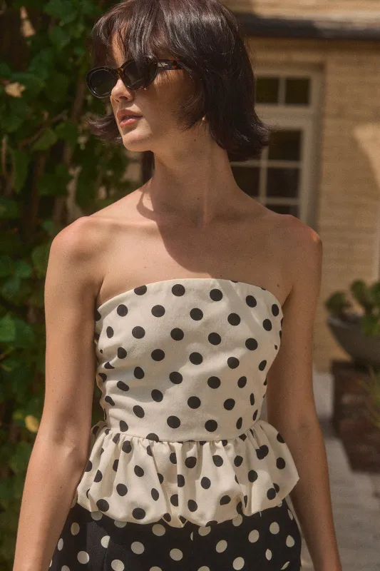 Ariana Polka Dot Bubble Top made by Lucy Paris