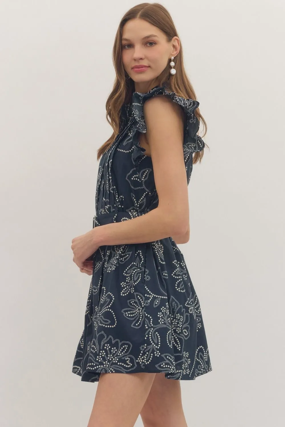 Regent Ruffled Cap Sleeve Dress sold by Madison Boutique product image thumbnail 3
