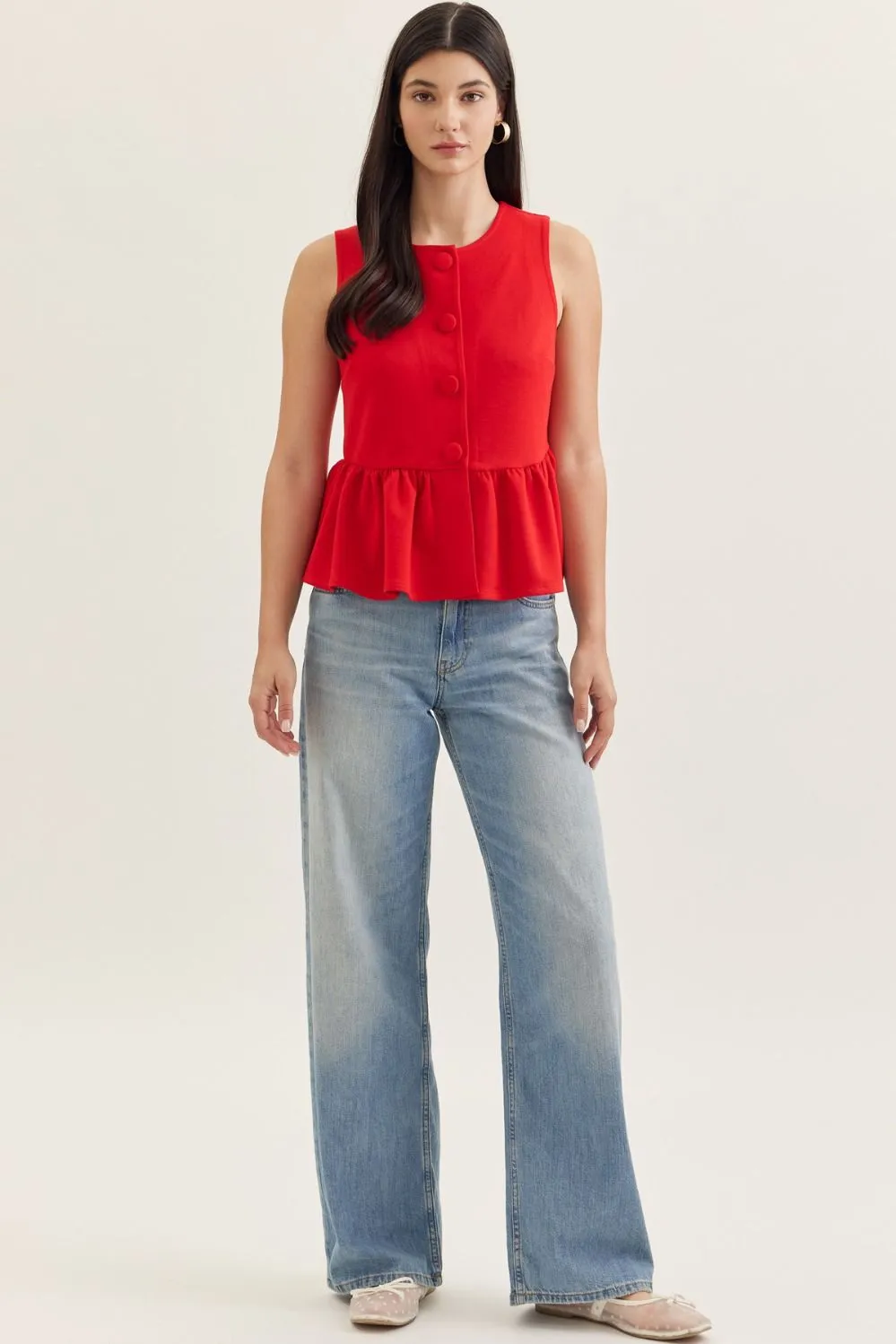 Donelle Sleeveless Peplum Top sold by Madison Boutique product image thumbnail 3