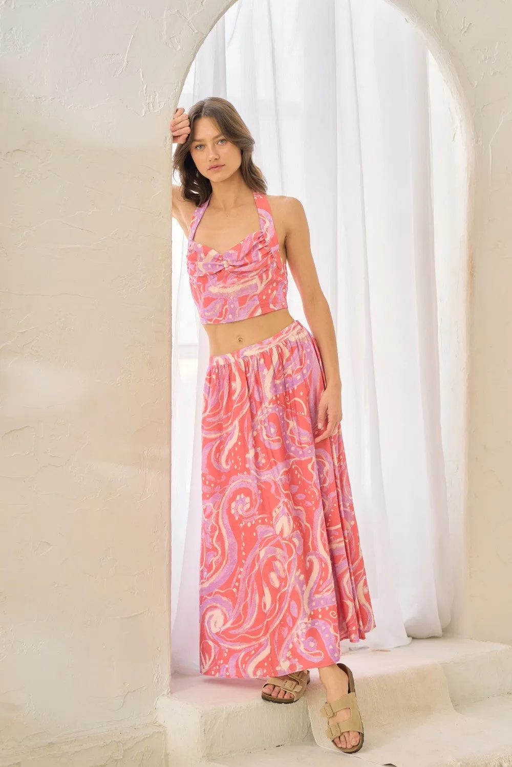 Isabel Printed Halter Top sold by Madison Boutique product image thumbnail 2