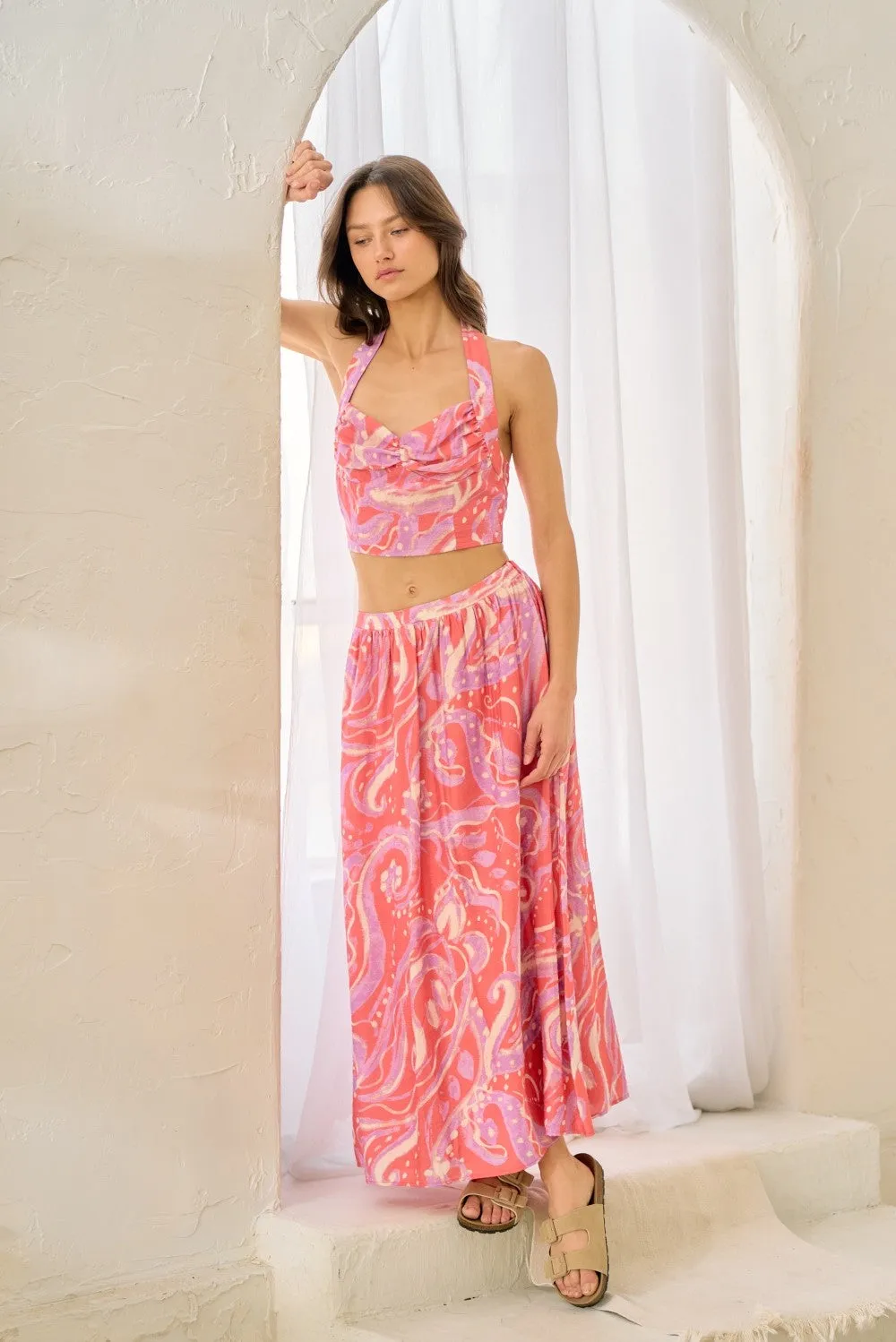 Isabel Printed Halter Top sold by Madison Boutique product image thumbnail 4