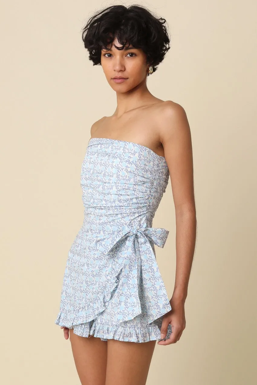 Kelton Floral Wrap Front Romper sold by Madison Boutique product image thumbnail 2