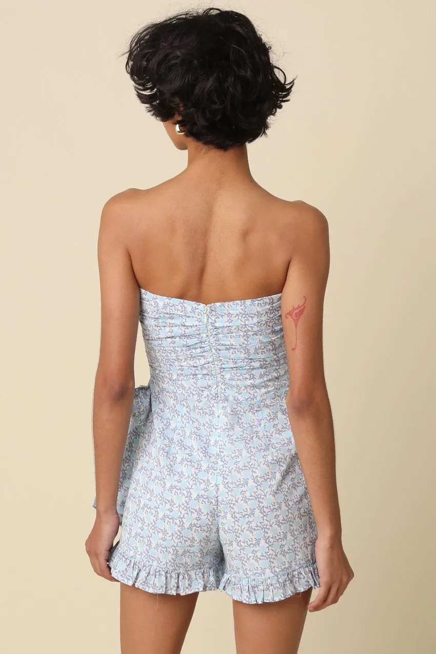 Kelton Floral Wrap Front Romper sold by Madison Boutique product image thumbnail 4