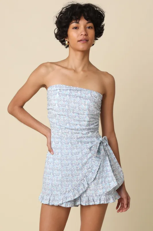 Kelton Floral Wrap Front Romper made by Olivaceous