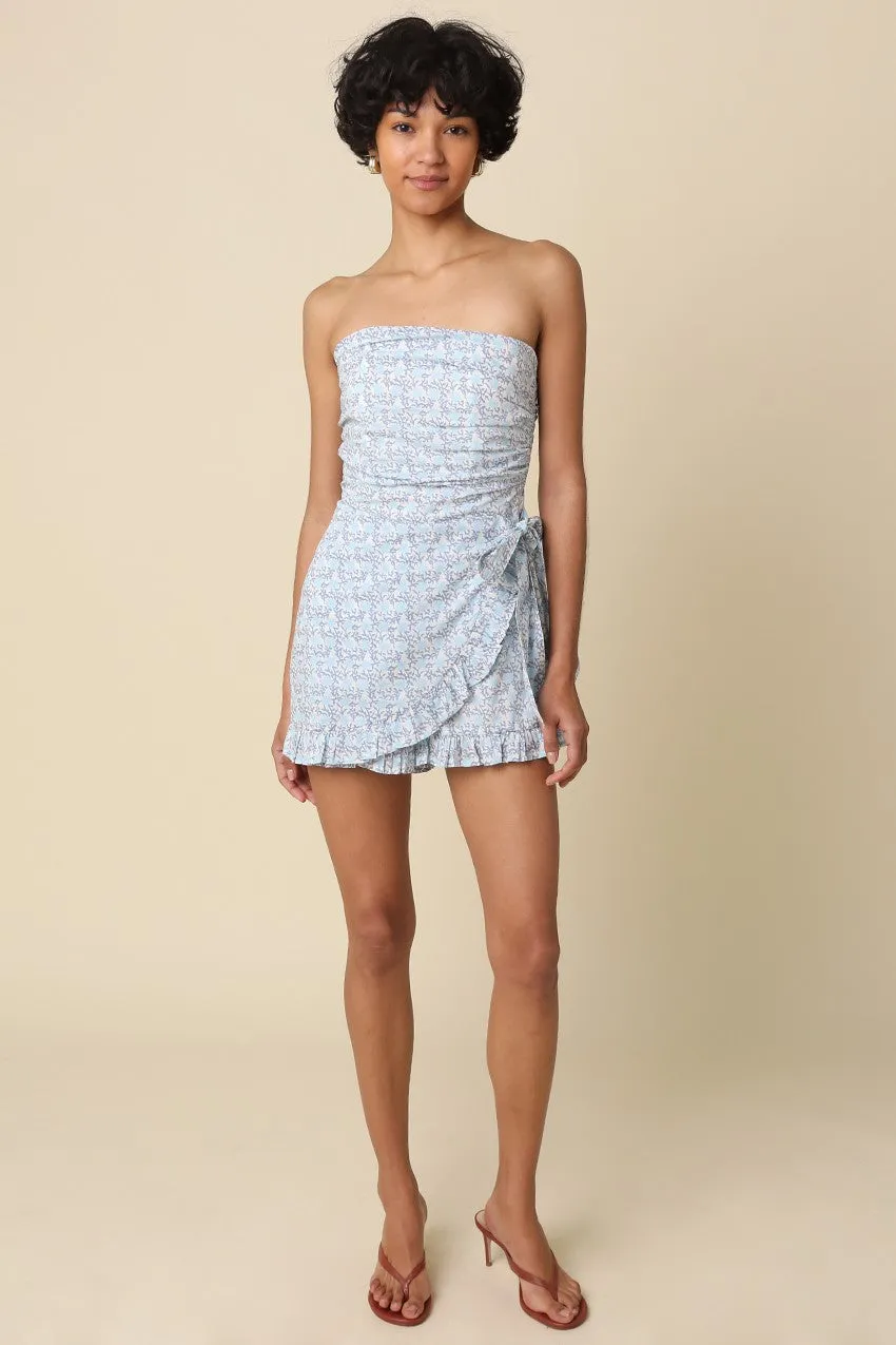 Kelton Floral Wrap Front Romper sold by Madison Boutique product image thumbnail 5