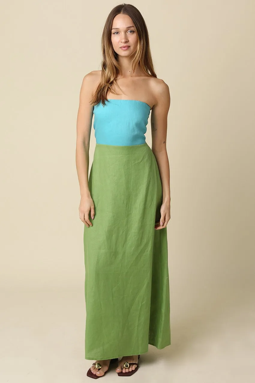 Mei Linen Maxi Dress, Green sold by Madison Boutique product image thumbnail 2
