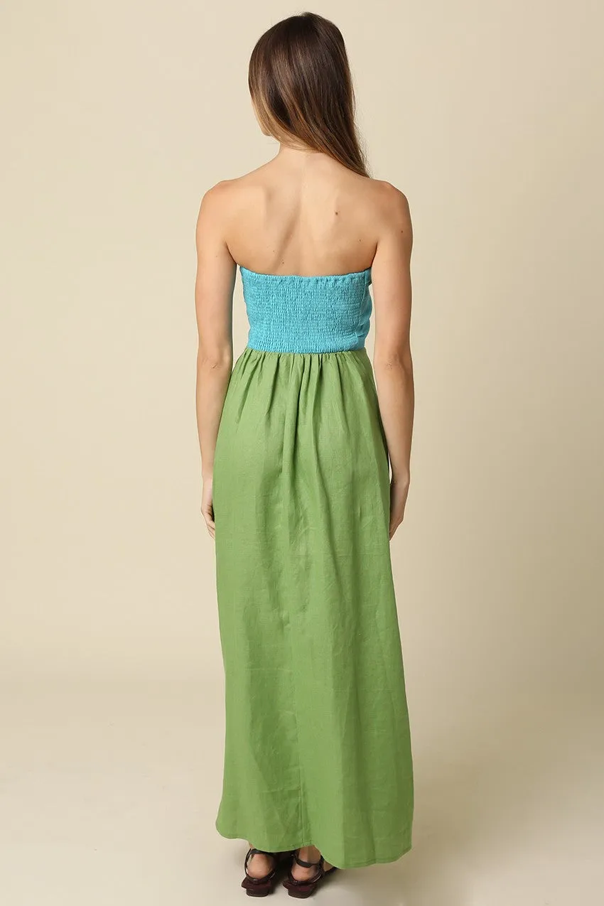 Mei Linen Maxi Dress, Green sold by Madison Boutique product image thumbnail 3