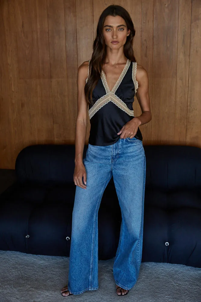 Tasha Lace Trim Tank, Black sold by Madison Boutique product image thumbnail 3