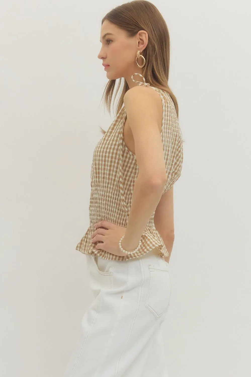 Shelley Gingham Tank Top sold by Madison Boutique product image thumbnail 5