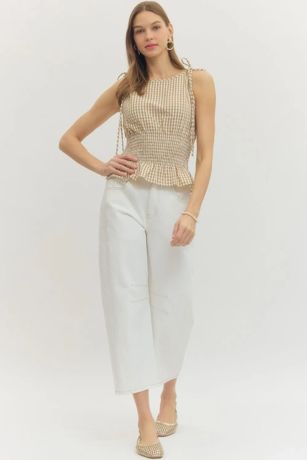 Shelley Gingham Tank Top sold by Madison Boutique product image thumbnail 3