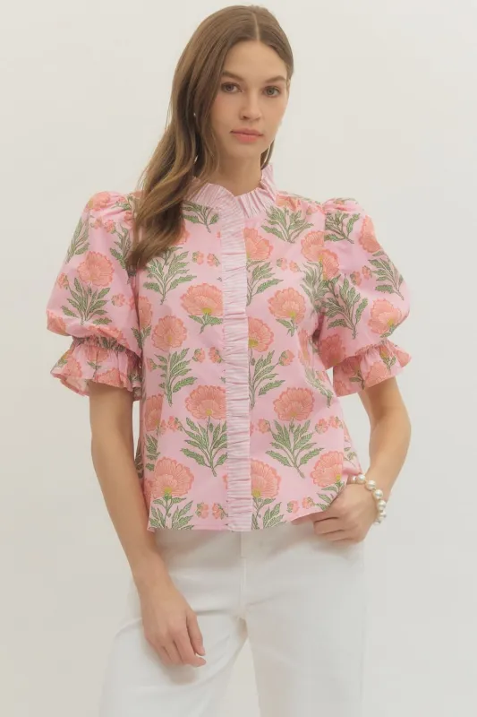 Marlene Floral Print Top made by entro