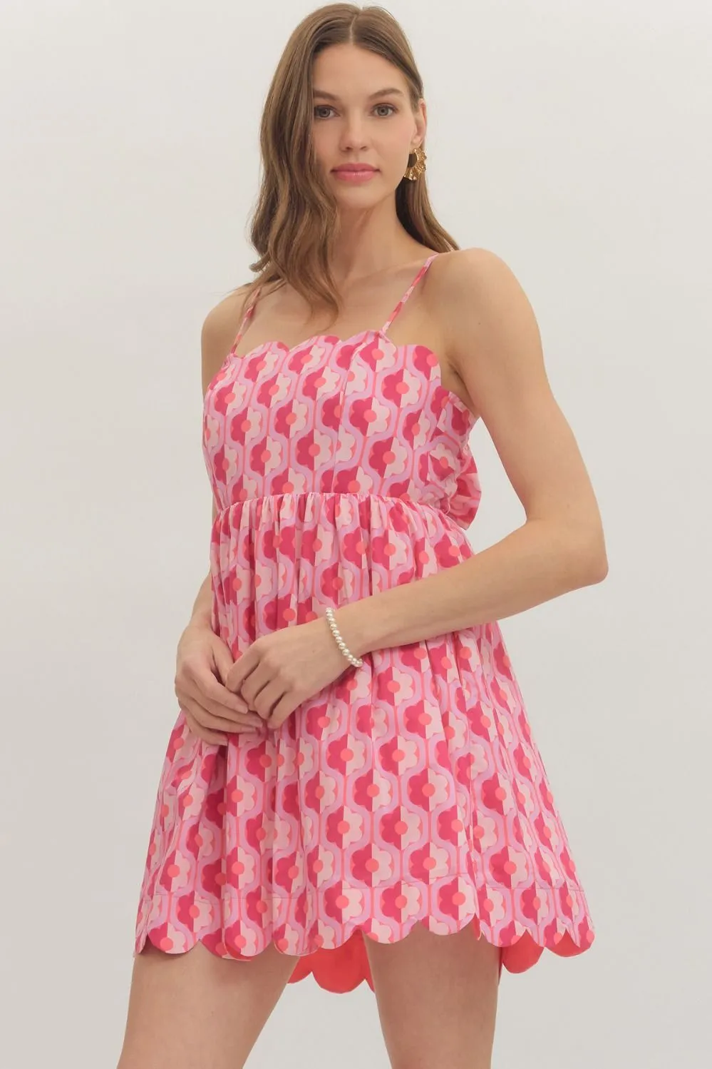 Olly Scalloped Hem Dress sold by Madison Boutique product image thumbnail 4