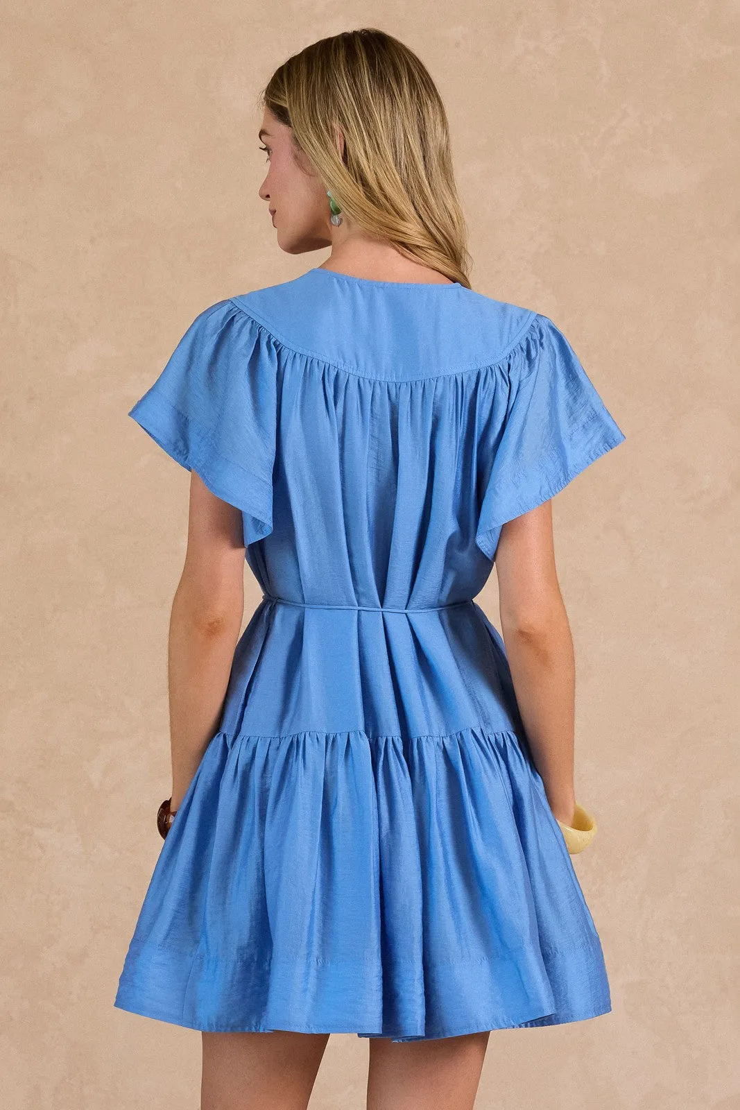 Julianne Flutter Sleeve Dress sold by Madison Boutique product image thumbnail 4