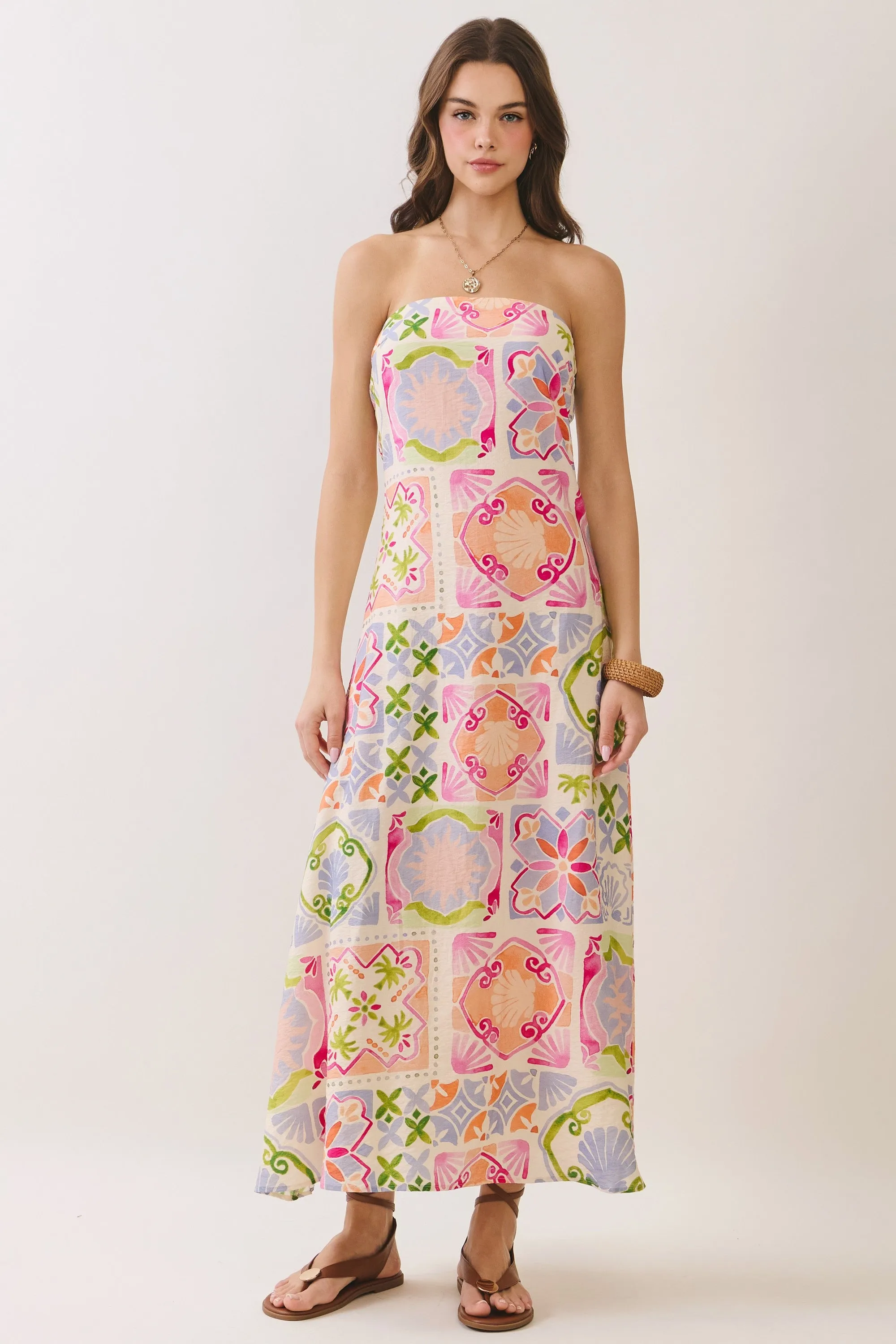 Teyana Tile Print Maxi Dress sold by Madison Boutique product image thumbnail 3