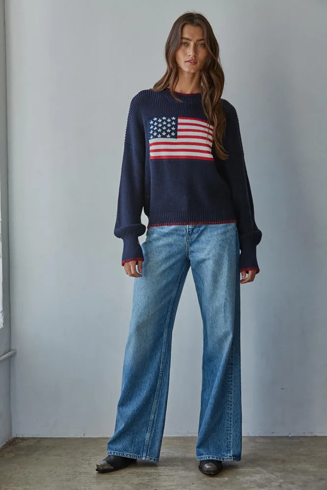 Americana Stitch Sweater sold by Madison Boutique product image thumbnail 2