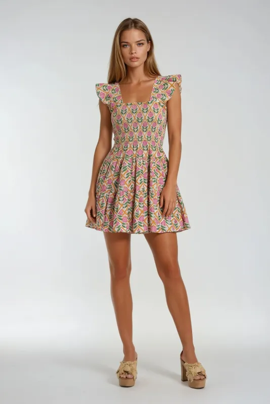 Avalynn Printed Dress made by Madison Boutique