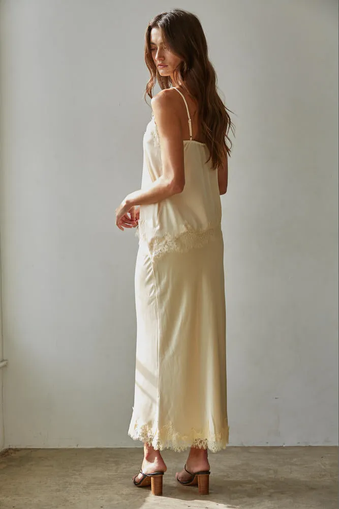 Ma Vie Satin Midi Skirt sold by Madison Boutique product image thumbnail 5