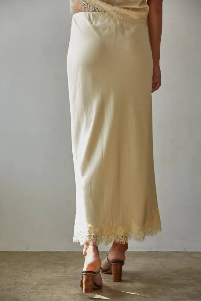 Ma Vie Satin Midi Skirt sold by Madison Boutique product image thumbnail 3