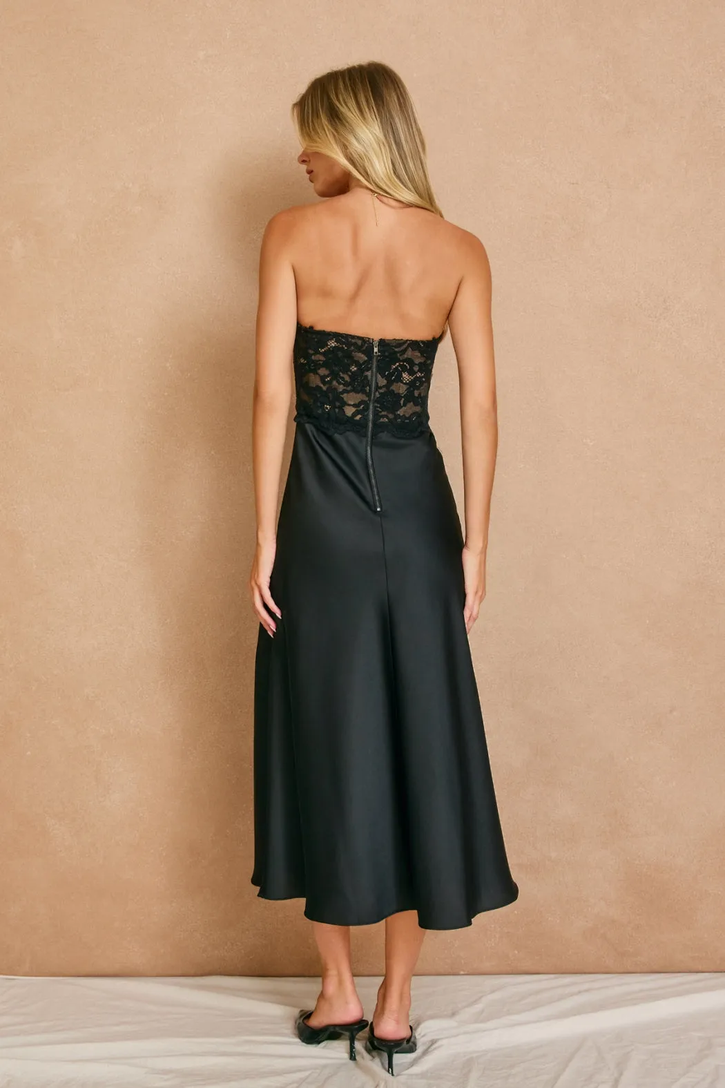 Quiet Luxe Lace Bodice Midi Dress sold by Madison Boutique product image thumbnail 4