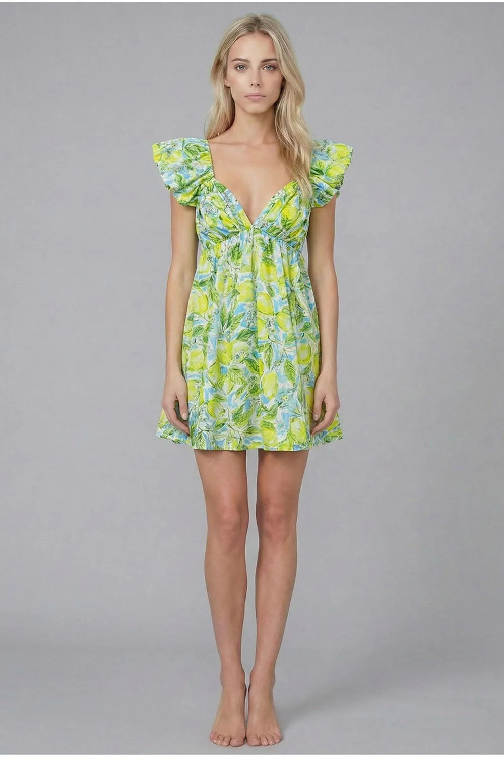 Citrus Splash Poplin Dress sold by Madison Boutique