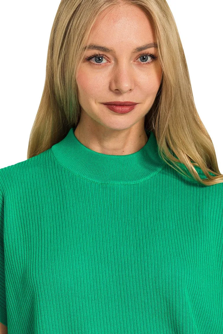 Laura Mock Neck Top, Green sold by Madison Boutique product image thumbnail 3